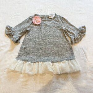 Rare Editions Toddler Girls Gray Dress